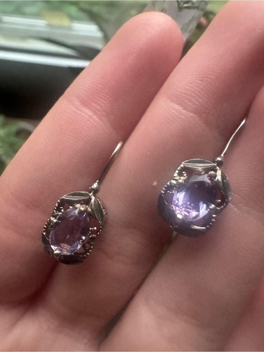 Sterling Purple amethyst earrings